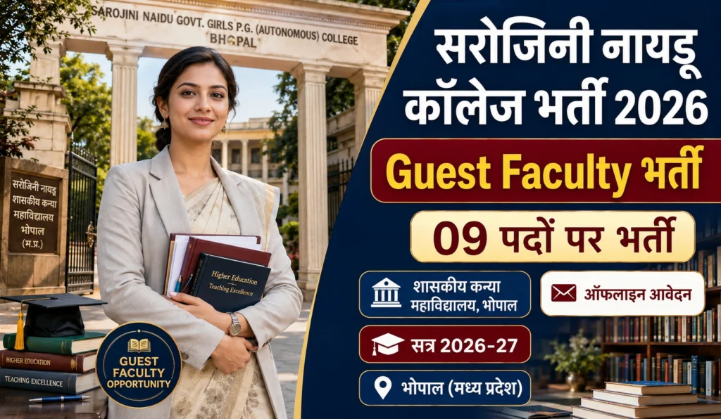 Sarojini Naidu College Bhopal Recruitment 2026